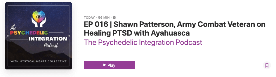 Shawn Patterson army combat veteran ayahuasca PTSD plant medicine