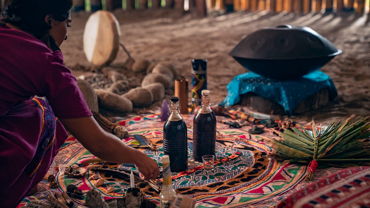 ayahuasca shaman medicine woman altar sacred earth medicine retreat
